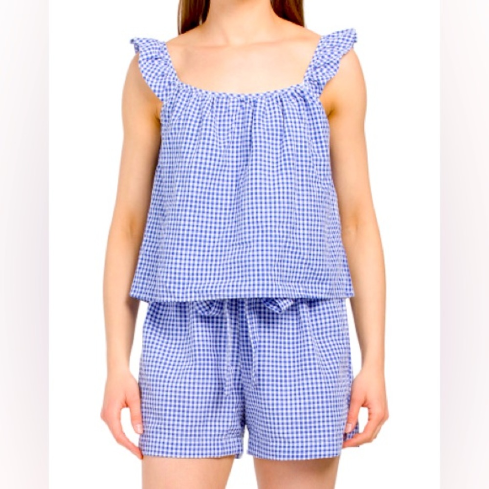 GINGHAM Set, Tank size L, Short size XL